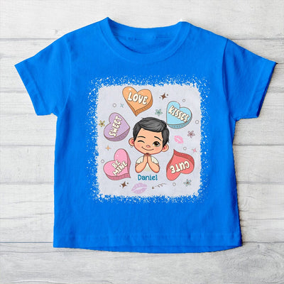 Candy Hearts Cute Valentine's Day Personalized Youth Tee HTN18DEC23VA1 Youth Tee Humancustom - Unique Personalized Gifts