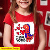 I Steal Heart Valentine's Day Cute Dinosaur Kid Personalized Youth Tee HTN18DEC23VA2 Youth Tee HumanCustom - Unique Personalized Gifts Made Just for You