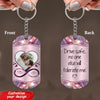 Custom Couple Photo Drive Safe Personalized 2 Sided Dog Tag Keychain HTN18JUL23KL1 Dog Tag Keychain - 2 Sided Humancustom - Unique Personalized Gifts 2in x 1.2in