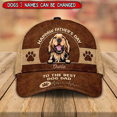 Happaw father's day To the best Dog Dad Dog Mom Personalized Cap Pawfect Gift for Dog Lovers HTN19APR23TP2 Cap Humancustom - Unique Personalized Gifts UNIVERSAL FIT