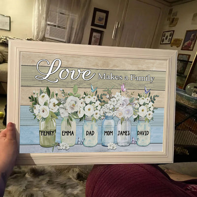 Family where life begins and love never ends Personalized Horizontal Poster HTN19MAR24TT1