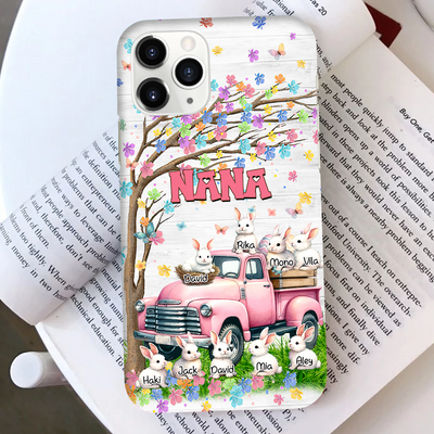 Grandma Easter Bunny Truck With Grandkids Personalized Phone case HTN21FEB24KL1