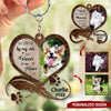 No Longer By My Side But Forever In My Heart Custom Photo Infinity Heart Dog Cat Pet Memorial Acrylic Keychain HTN22DEC22NY1 Acrylic Keychain Humancustom - Unique Personalized Gifts 6.5x6.5 cm