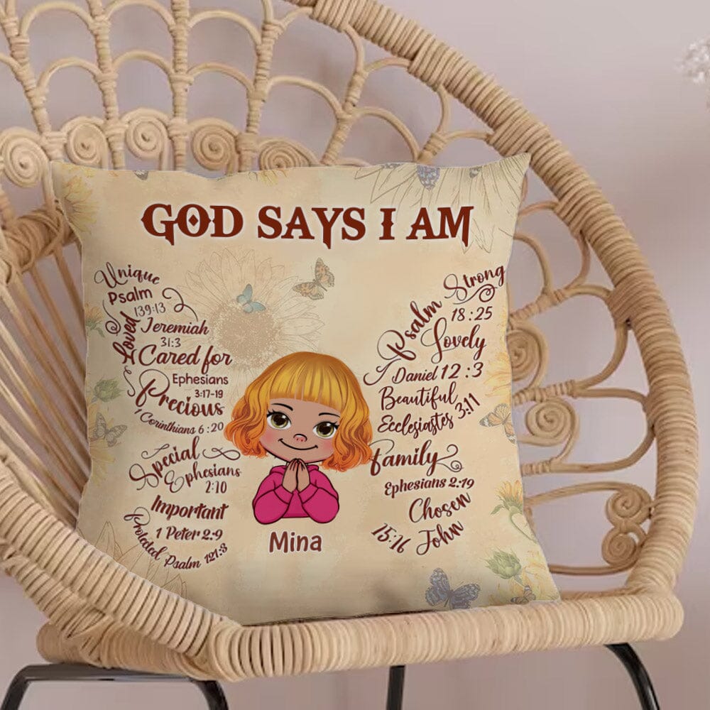 God says you are Affirmation Kid Personalized Pillow HTN22DEC23NA3 Pillow HumanCustom - Unique Personalized Gifts Made Just for You 