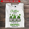 Chillin' with my gnomies Teacher Life St Patrick's Day Personalized White T-shirt and Hoodie HTN22FEB23TP1 White T-shirt and Hoodie Humancustom - Unique Personalized Gifts Classic Tee White S