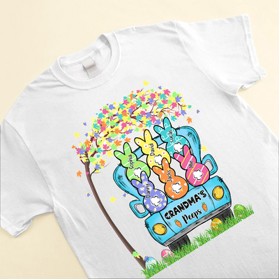 Easter Bunny Truck Grandma's Peeps Personalized White T-shirt and Hoodie HTN22JAN24KL1