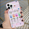 Grandma's Garden Hand Prints Flower Personalized Phone case HTN22MAY23XT1 Silicone Phone Case Humancustom - Unique Personalized Gifts