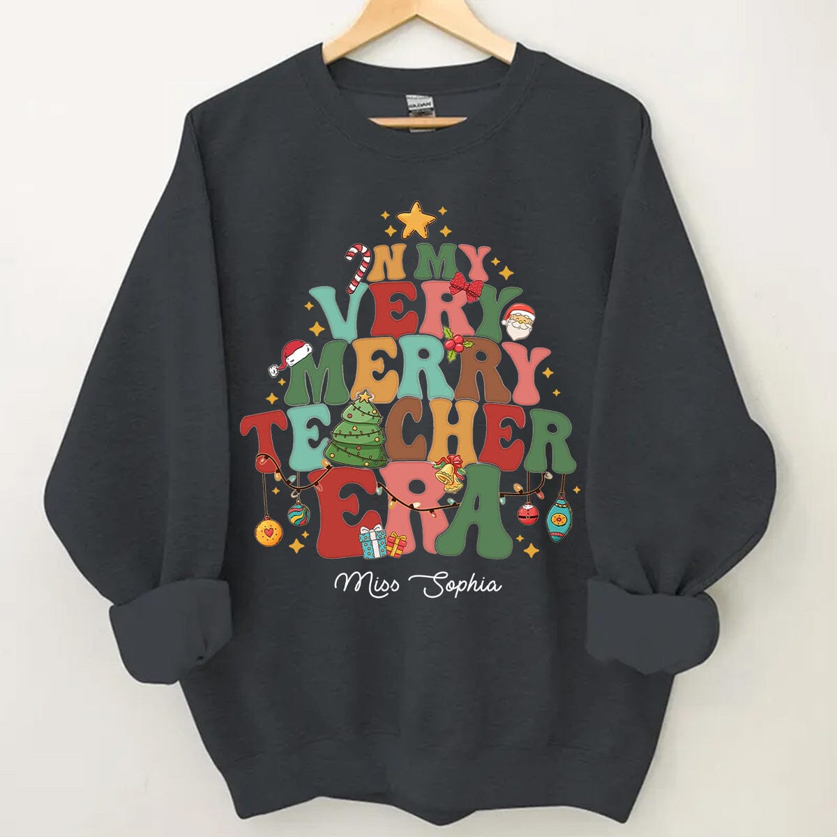 In My Very Merry Teacher Era Personalized Sweatshirt HTN22NOV23VA1 2d sweatshirt HumanCustom - Unique Personalized Gifts Made Just for You 