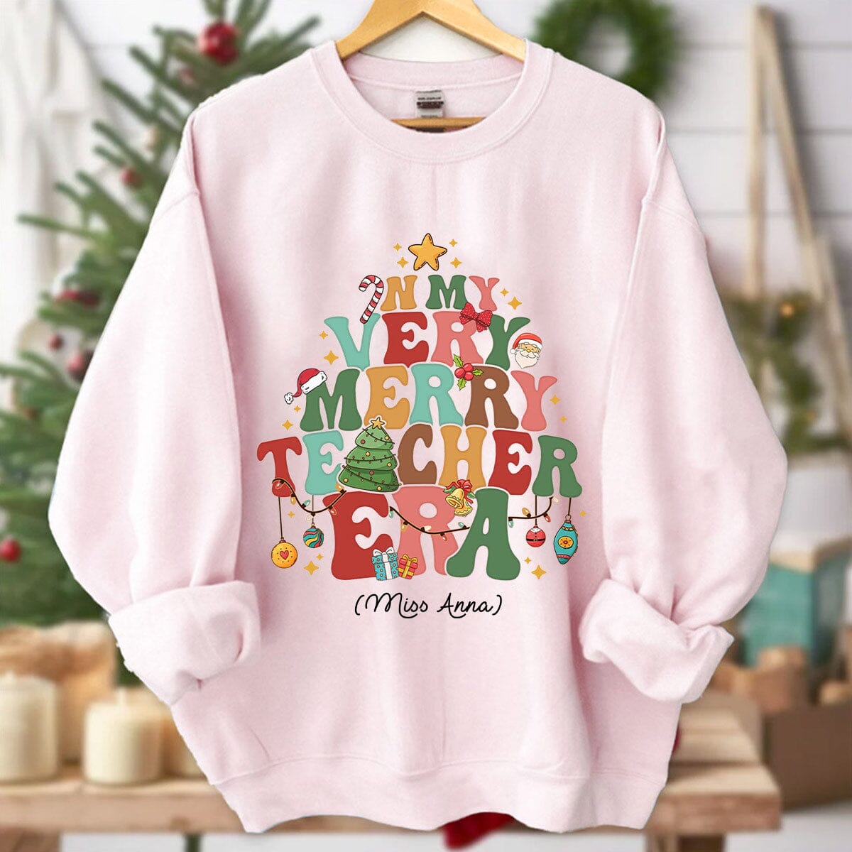 In My Very Merry Teacher Era Personalized Sweatshirt HTN22NOV23VA1 2d sweatshirt HumanCustom - Unique Personalized Gifts Made Just for You 