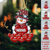 Grandma Mom Snowman with SweetHeart Grandkids Christmas Personalized Acrylic Ornament HTN23AUG23VA1
