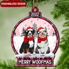 Merry Woofmas Loves Cute Dogs Personalized Ornament Gift For Dog Lovers HTN24NOV22NY2 Wood Custom Shape Ornament Humancustom - Unique Personalized Gifts Pack 1