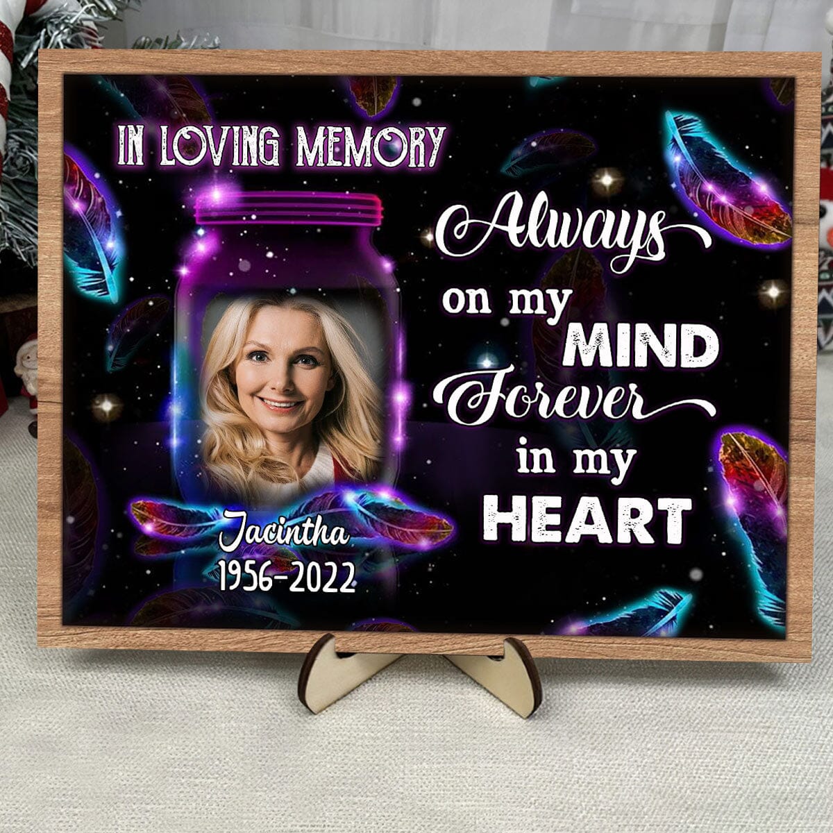 In Loving Memory Family Loss Custom Photo Upload Picture Memorial Gift Wood Plaque HTN24NOV23VA1 Wood Plaque HumanCustom - Unique Personalized Gifts Made Just for You 