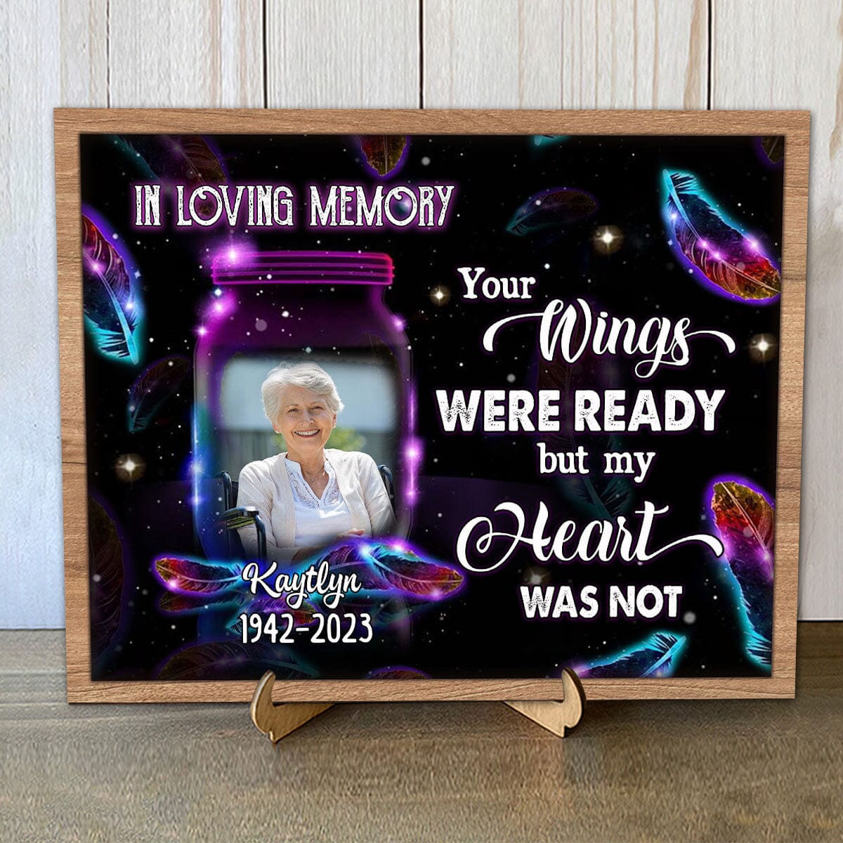 In Loving Memory Family Loss Custom Photo Upload Picture Memorial Gift Wood Plaque HTN24NOV23VA1 Wood Plaque HumanCustom - Unique Personalized Gifts Made Just for You 