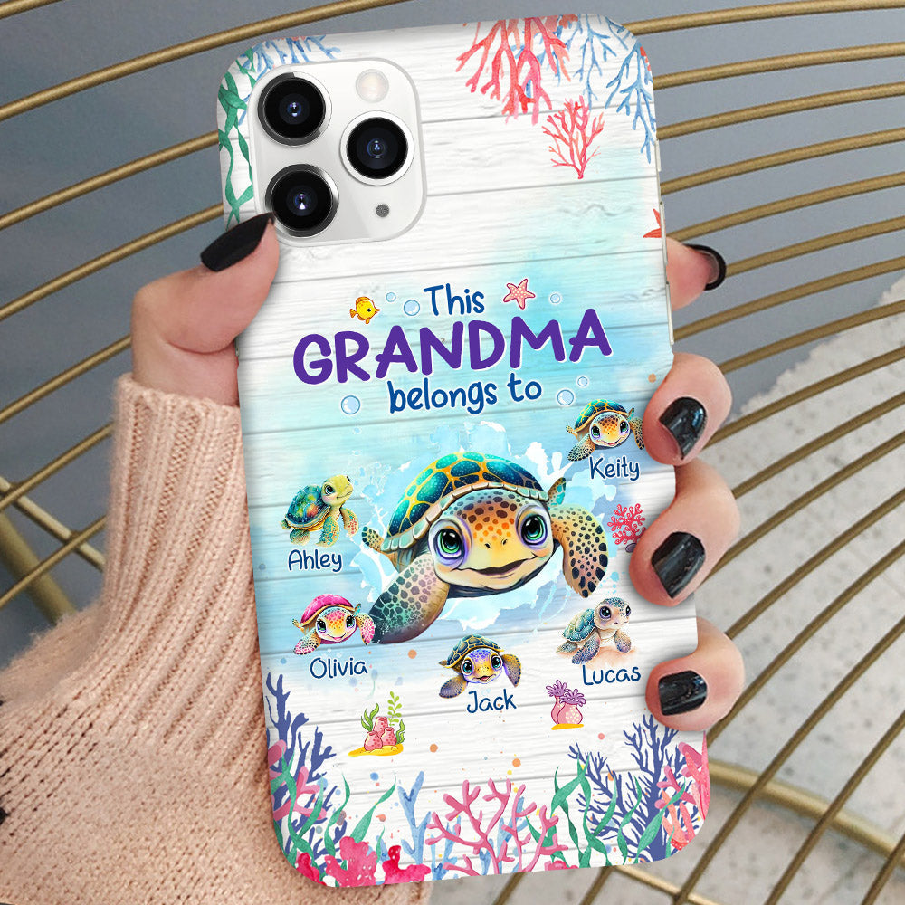 This Grandma belongs to Cute Ocean Turtles Personalized Phone case HTN26FEB24VA2