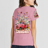 Daisy Truck Pink BackGround Grandma With Butterfly Grandkids Personalized 3D T-shirt HTN27MAR24KL2