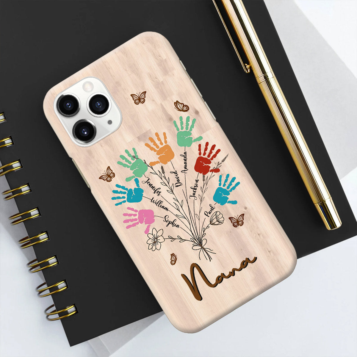 Mother's Day Handprint Bouquet Personalized Phone case HTN27MAR24VA1
