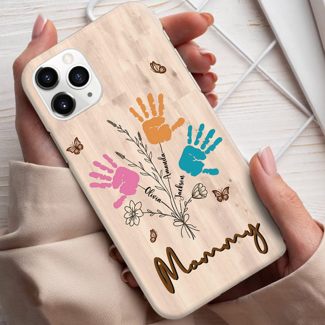 Mother's Day Handprint Bouquet Personalized Phone case HTN27MAR24VA1