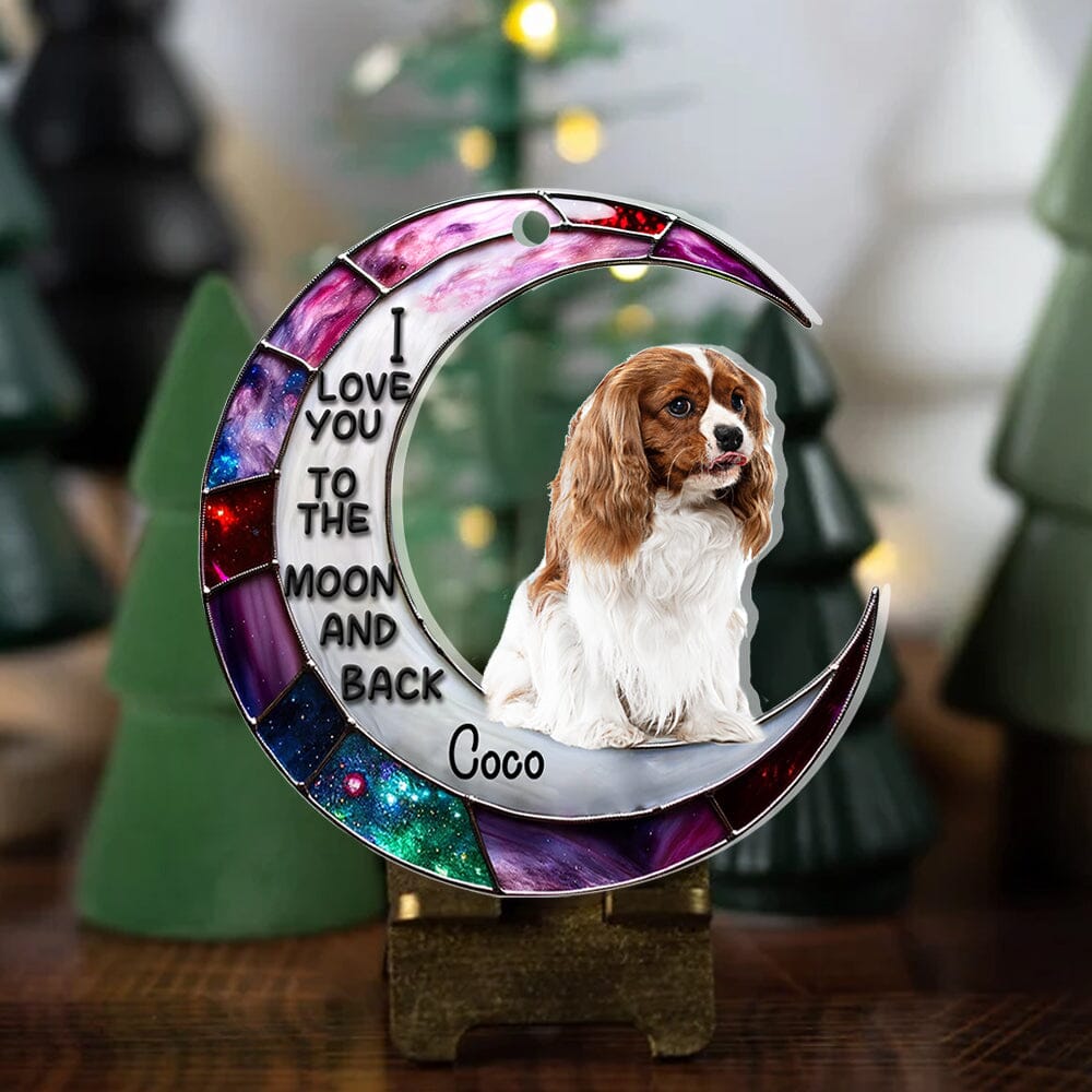 I Love you to the Moon and Back Cute Dog Puppy Pet Personalized Acrylic Ornament HTN27OCT23NA1 Acrylic Ornament HumanCustom - Unique Personalized Gifts Made Just for You 