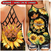 Sunflower Butterfly Grandma with grandkids Personalized Woman Cross Tank Top Gift for Grandmas Mom Aunties HTN28APR23TP1 Woman Cross Tank Top Humancustom - Unique Personalized Gifts