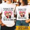 Husband & Wife We're a team Personalized Couple Valentine's Day White T-shirt and Hoodie HTN28DEC22NY1 White T-shirt and Hoodie Humancustom - Unique Personalized Gifts Classic Tee White S