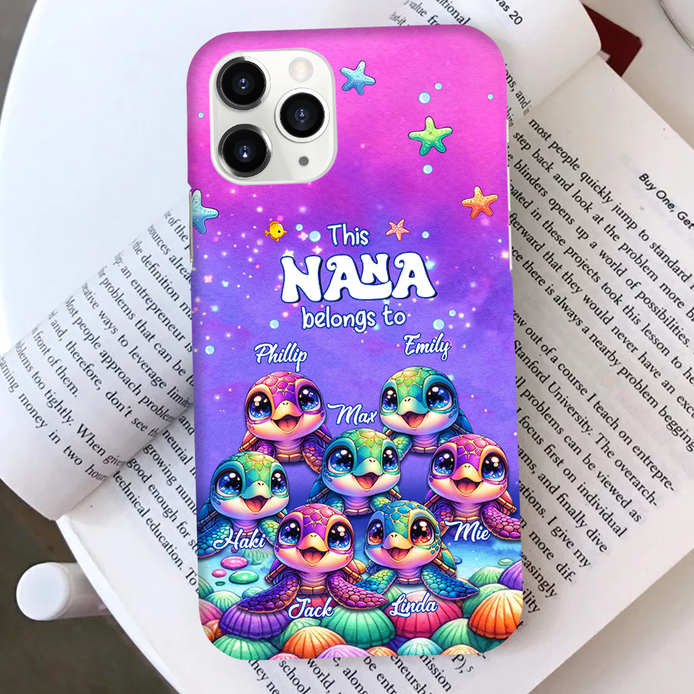 This Grandma belongs to Colorful Turtle Personalized Phone case HTN28MAR24KL2