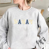 Mama Grandma Custom Nickname With Grandkids Name On Sleeve Embroidered Personalized Sweatshirt HTN28NOV23NA2