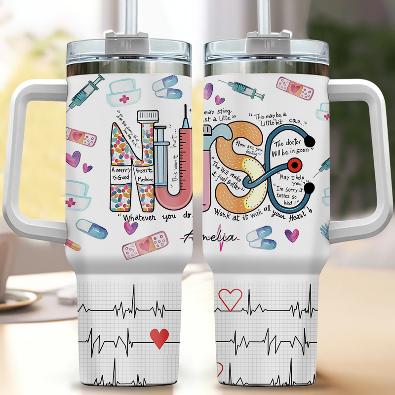 Nurse Tumbler With Straw Nurse Travel Cup With Lid Nurse 