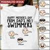 Happy Mother's Day From Dad's No.1 SWIMMER Personalized White T-shirt and Hoodie HTN29MAR23XT1 White T-shirt and Hoodie Humancustom - Unique Personalized Gifts Classic Tee White S