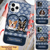 Personalized Flower Denim Pattern Cute Dog Phone case Gift for dog lovers HTN29NOV22CT1 Silicone Phone Case Humancustom - Unique Personalized Gifts Iphone iPhone 14