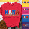Custom Nickname 4th of July Personalized Multicolor T-shirt Perfect Gift for Grandmas Moms Aunties HTN30MAY23CT1