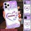 Grandma, Mimi, Nana Love Grandkids Personalized Phone Case HTN31AUG22TT1 Glass Phone Case Humancustom - Unique Personalized Gifts