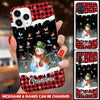 Christmas Night Snowman Grandma Nana Mom With Butterfly Kids Personalized Phone case HTN31OCT22TP1 Silicone Phone Case Humancustom - Unique Personalized Gifts Iphone iPhone 14