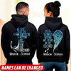 She Is The Anchor Keeping My Feet On The Ground He Is The Wings Keeping My Heart In The Cloud Couple Shirt Htt-16Xt023 Black Hoodie Dreamship S Black