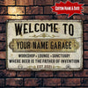 Personalized Garage Metal Sign Htt-29Tt014 Horizontal Metal Sign Human Custom Store 45 x 30 cm - Best Seller