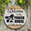 Welcome To The Power House A Welder Lives Here Wood Sign Htt-31Tt003 Wood Sign Human Custom Store 30x30cm
