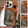 Bull ELK hunting Leather Parttern Personalized Phone case KNV01NOV21XT3 Silicone Phone Case FantasyCustom
