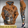 Deer Hunting Leather Parttern Personalized Hoodie and Legging KNV02MAR22XT1 Combo Hoodie and Legging Humancustom - Unique Personalized Gifts