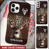 Deer Hunting Leather Parttern Cross Personalized Phone Case KNV05NOV21XT1 Silicone Phone Case FantasyCustom