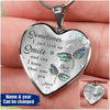 Sometimes I just Look Up Smile And Say Dragonfly Memory Personalized Heart Necklace KNV14JAN22DD3 Jewelry ShineOn Fulfillment