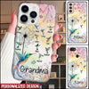 Best Gift For Grandma Hummingbird Personalized Phone Case KNV26JAN22XT2 Silicone Phone Case Humancustom - Unique Personalized Gifts