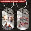 Memorial Cardinal Upload Photo, I Will Carry You With Me Until I See You Again Personalized Keychain LPL01APR24TP2