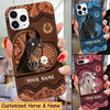Love Horse Breeds Hoofprint Custom Colorful Leather Pattern Personalized Silicone Phone Case LPL01DEC22CT1 Silicone Phone Case Humancustom - Unique Personalized Gifts Iphone iPhone 14
