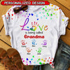 Colorful Rainbow Grandma Mom Handprint Kids, Love Is Being Called Nana, Mother's Day Gift Personalized 3D T-shirt LPL01MAR23TP1 3D T-shirt Humancustom - Unique Personalized Gifts Unisex Tee S