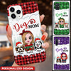 Christmas Pretty Dog Mom With Puppy Pet Dogs Personalized Phone Case LPL02NOV22TP5 Silicone Phone Case Humancustom - Unique Personalized Gifts Iphone iPhone 14
