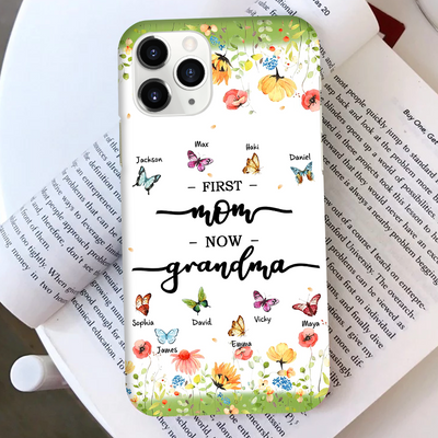 Flower Garden First Mom Now Grandma Butterfly Kids Personalized Phone Case LPL03MAY24KL1