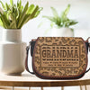 Leopard Pattern Mama Grandma Personalized Tambourin Bag With Single Strap LPL04APR24TT1
