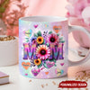 Glitter Glaxy Flower Mom Little Heart Kids Personalized Mug LPL04MAY24NY1