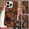 Love Horse Breeds Custom Name Hoofprint Leather Texture Personalized Silicone Phone Case LPL05OCT22TP2 Silicone Phone Case Humancustom - Unique Personalized Gifts