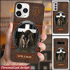 Love Horses With Hoofprint Leather Texture Personalized Phone Case LPL07MAR22NY3 Silicone Phone Case Humancustom - Unique Personalized Gifts