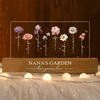 Sparkling Grandma Mom Nana's Garden Flower Kids Love Grows Here Personalized Acrylic Block LED Lamp Night LPL07MAY24KL1